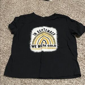 Black and Gold Kids Awareness T-Shirt